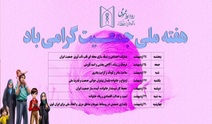 شعارهای هفته ملی جمعیت